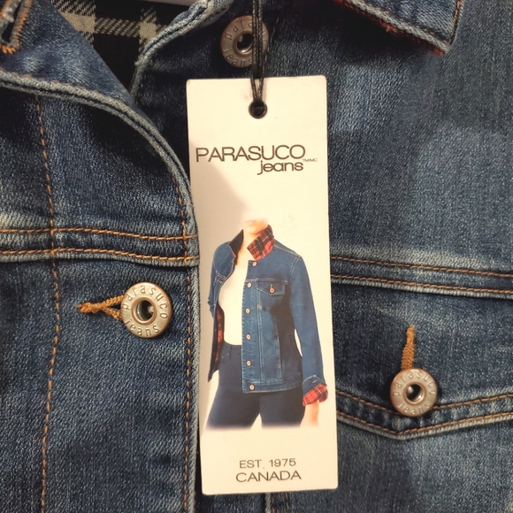 Parasuco - Flannel Lined Denim Jean Jacket - Size S (NWT) - Picture 2 of 8